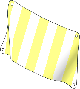 Sail 30 x 15 Trapezoidal with Thick Stripes on White Background Pattern (Formed Shape 2) Sail 30 x 15 Trapezoidal with Thick Stripes on White Background Pattern (Formed Shape 2)