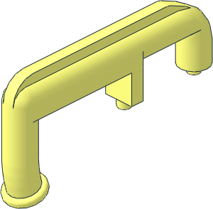 ~Train Coupling Hook without Notch with Round Peg