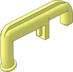 ~Train Coupling Hook without Notch with Rectangular Peg