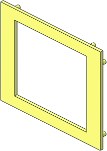 ~Duplo Door Frame 2 x 4 x 3 with Raised Door Outline Back Plate ~Duplo Door Frame 2 x 4 x 3 with Raised Door Outline Back Plate