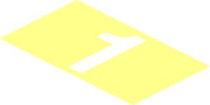 ~Sticker  1.1 x  1.9 with Number "1" - Background