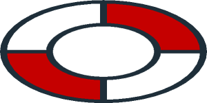 ~Sticker  2.3 x  2.3 Round with Lifepreserver - Pattern