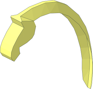 ~Minifig Helmet Castle Rohan with Cheek Protection & Comb - Comb Top