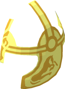 ~Minifig Helmet Castle Rohan with Cheek Protection & Comb - Eomer Pattern