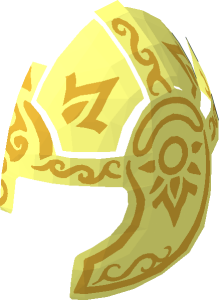 ~Minifig Helmet Castle Rohan with Cheek Protection & Comb - Theoden Pattern