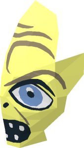 ~Minifig Gollum Wide Eyes and Open Mouth Pattern - Half