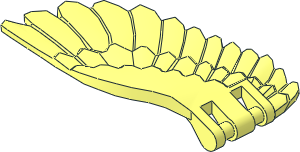 Animal Wing  4 x  7 Right with Feathers and Handle Bars