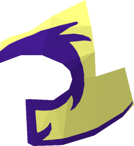 ~Minifig Helmet with Front Prongs with Dark Purple Highlight Pattern