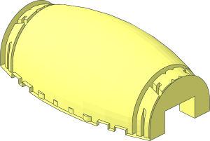 ~Windscreen  6 x 10 x  3 Ovoid with  1 x  2 x  1 Cutout without Outer Surface