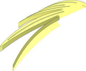 ~Plant Leaves  6 x  5 Swordleaf with C-Clip Half