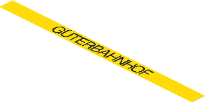 Sticker 1.1 x 15.9 with Black "GÜTERBAHNHOF" on Yellow Background Sticker 1.1 x 15.9 with Black "GÜTERBAHNHOF" on Yellow Background