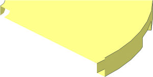 ~Plate  6 x  6 Round with Hole and Snapstud -  1/8