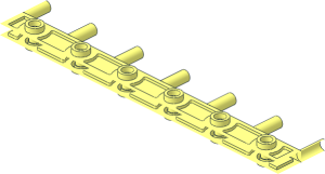 ~Bar Grille 13 x 17 with Studs and Tips - Row of Studs with Cylinders