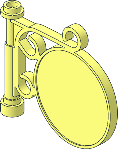 Signpost Ornamented Type 1 with 1 Sticker Mirror Round