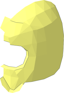 ~Minifig Headdress Chicken Half without Patternable Areas