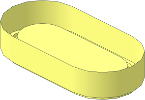 ~Tile  1 x  2 with Rounded Ends without Top Surface