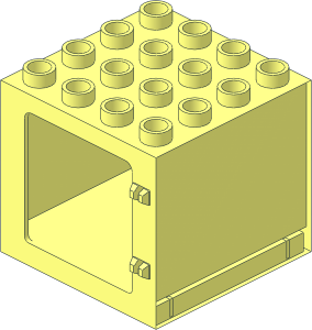 ~Duplo Door Frame  2 x  4 x  3 with Thick Top Rim without Sides