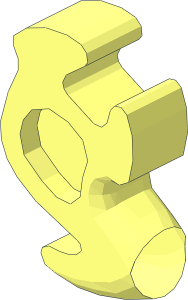 ~Minifig Helmet Ornament Horn Elaborate - Half