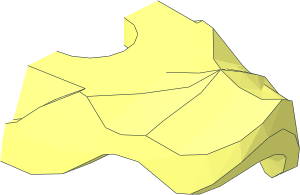 ~Minifig Armour Shoulder Pads with Ridges Half