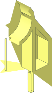 ~Duplo Train Crossing Gate Base Quarter