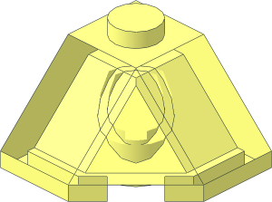 ~Slope Brick 45  2 x  2 Double Convex with 45 Corner without Patterned Faces