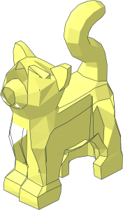 ~Animal Cat Standing Looking Forward without Patterned Surfaces