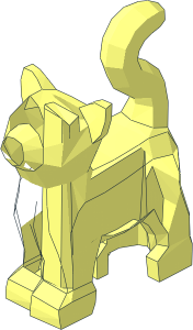 ~Animal Cat Standing Looking Forward without Enlarged Patterned Surfaces