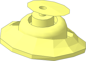 ~Minifig Hat with Wide Brim Down without Rope and Outside Surface