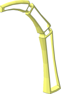 ~Animal Leg Segmented with Axle and Bar 1L on Tip Half