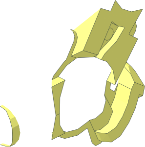 ~Minifig Mechanical Arm Bent with Reinforced Elbow - Half Elbow