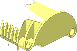 ~Technic Cylinder Half  3 x  5 x  8 with Pin Holes