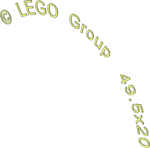 ~Tyre 20/ 48 x 30 3D Text "LEGO Group 49.5x20"