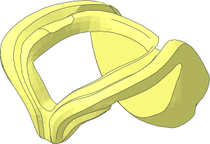 ~Minifig Hood Folded Down - Outside