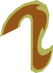 ~Animal Cat Tail with Orange Flame Stripe Pattern Side