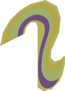 ~Animal Cat Tail with Medium Lavender, Yellowish Green and Bright Light Yellow Stripes Pattern