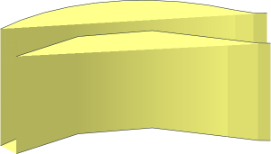 ~Duplo Plant Flower  4 x  4 x  1 with  5 Round Petals and  4 Top Studs - Petal Half