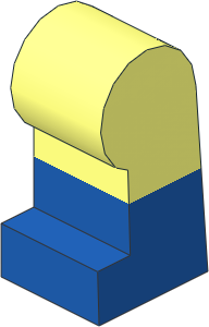 ~Minifig Leg Left with Blue Lower Leg Pattern (Obsolete)