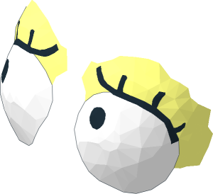 ~Minifig Head Simpsons Maggie Simpson Worried Eyes and Eyelashes Pattern