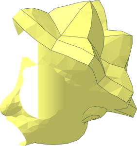 ~Minifig Head Simpsons Maggie Simpson Half