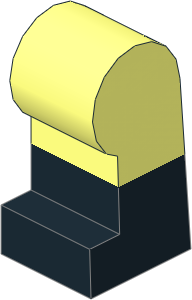 ~Minifig Leg Left with Black Lower Leg Pattern (Obsolete)