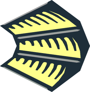 ~Tile  2 x  2 Round with Hole with Rotor Blade Pattern  1/4