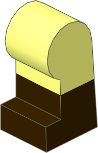 ~Minifig Leg Left with Dark Brown Lower Leg Pattern (Obsolete)