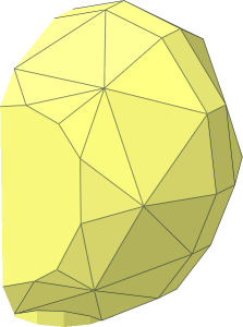 ~Rock Gem Facetted Heart Shaped Half