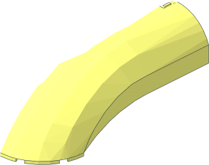 ~Windscreen 16 x  8 x  6 Curved with  3 Pin Holes Half