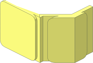 ~Windscreen  2 x  6 x  2 Vertical Glass Half