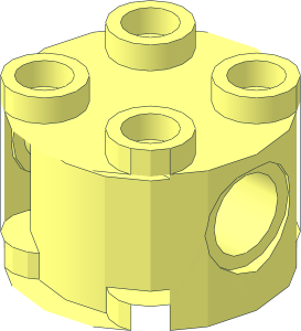 ~Brick  2 x  2 Round with Pin Holes without Patterned Surfaces