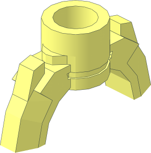 ~Minifig Lightsaber Hilt with Round Guard - Half