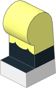 ~Minifig Leg Left with Ruffles, Black Lower Leg and White Feet Pattern (Obsolete)