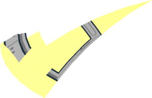 ~Dish  6 x  6 Inverted - No Studs with Handle with Octagonal Cockpit Pattern -  Pattern around Handle 1/2