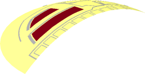 ~Dish  6 x  6 Inverted - No Studs with Handle with TIE Fighter Hatch Pattern - Half